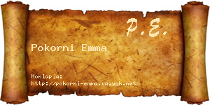 Pokorni Emma névjegykártya